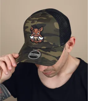 casquette sanglier - Trucker Sanglier camo : Headict