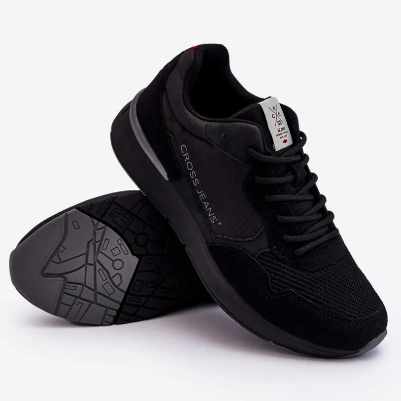 Chaussures de sport Cross Jeans pour hommes LL1R4053 Noir le noir