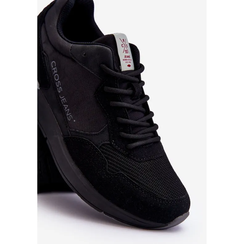 Chaussures de sport Cross Jeans pour hommes LL1R4053 Noir le noir