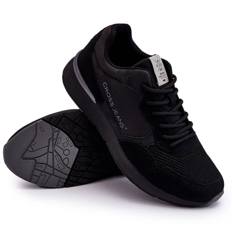 Chaussures de sport Cross Jeans pour hommes LL1R4053 Noir le noir