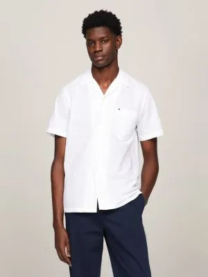 Chemise coupe standard en seersucker | Blanc | Tommy Hilfiger