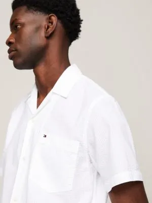 Chemise coupe standard en seersucker | Blanc | Tommy Hilfiger