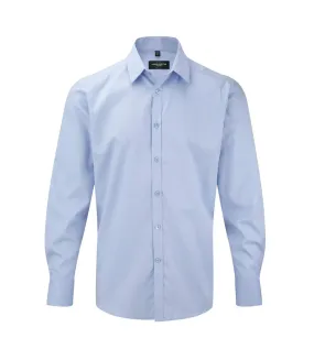 Chemise de travail à manches longues homme bleu clair Russell