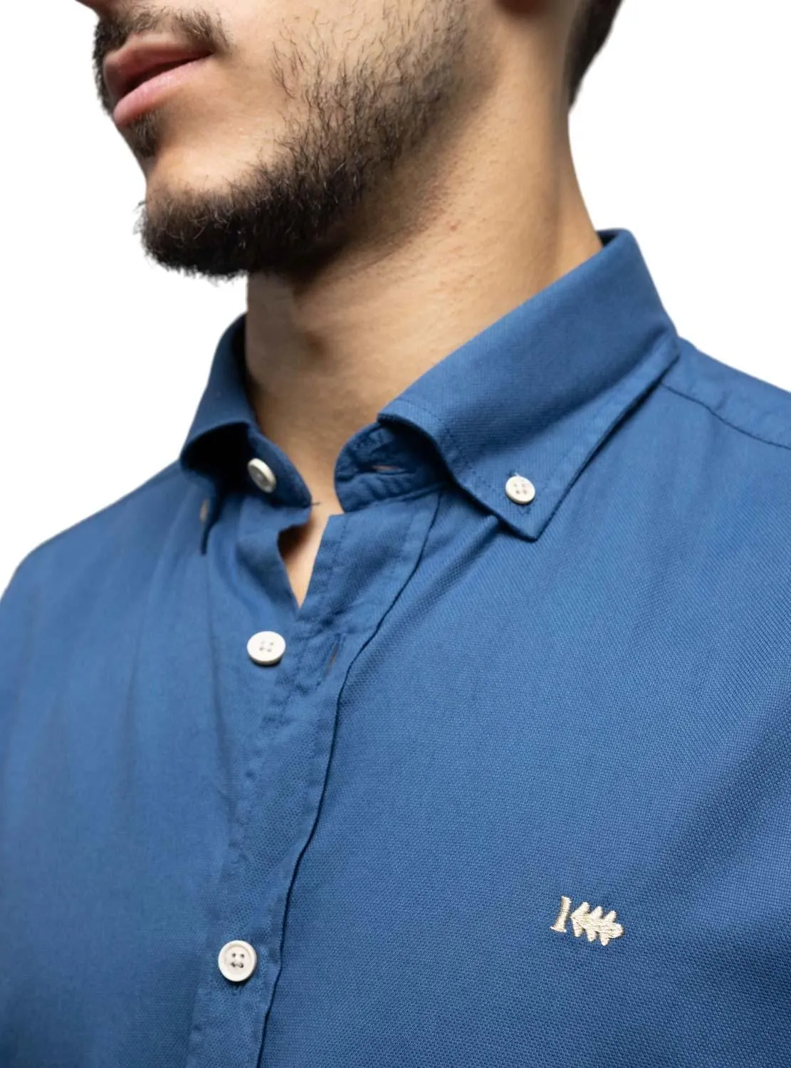 Chemise Klout Piqué Ultramar pour Homme Bleu marine