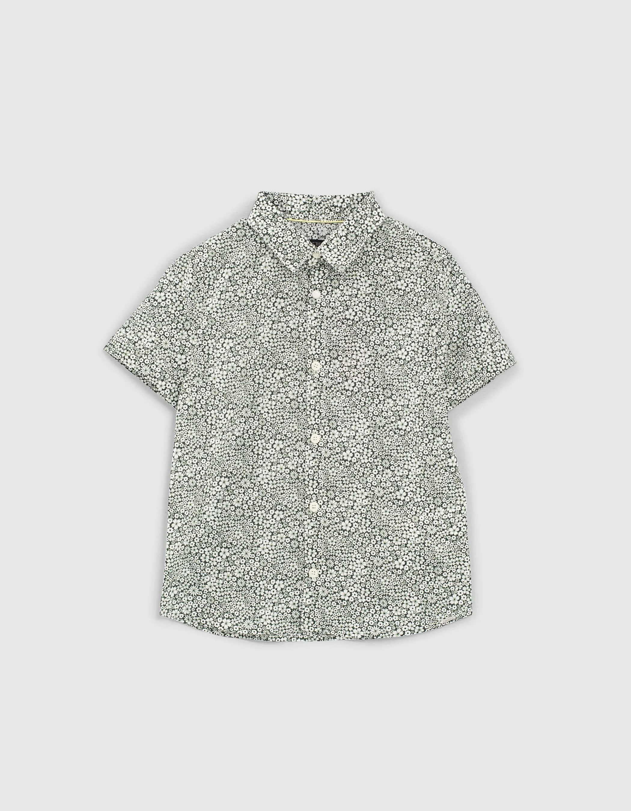 Chemise lichen tissu Liberty à fleurs garçon 