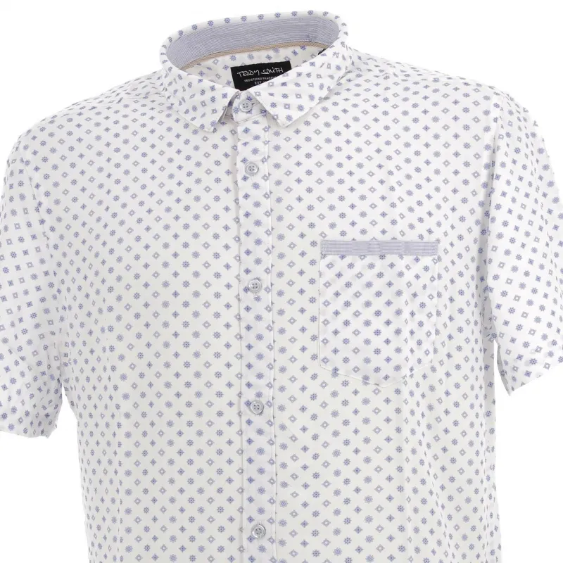 Chemise manches courtes eldin blanc homme - Teddy Smith | wimod