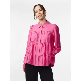 Chemise manches longues rose en viscose Eva | 3 Suisses