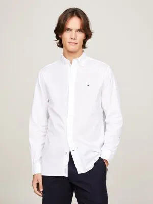 Chemise TH Flex en popeline de coton | Blanc | Tommy Hilfiger