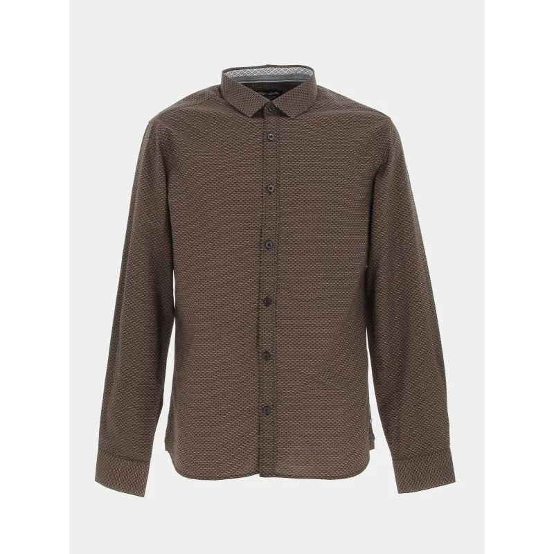 Chemise unie en lin beige homme - Eden Park | wimod