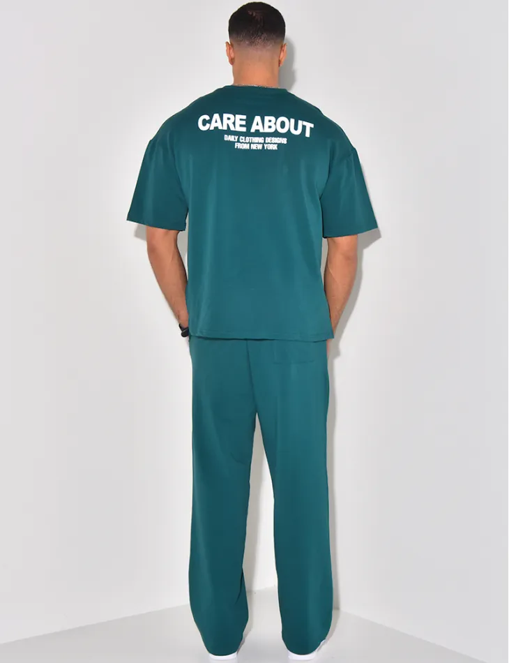 Ensemble pantalon et t-shirt "Care about" / 60449 - JEANS INDUSTRY