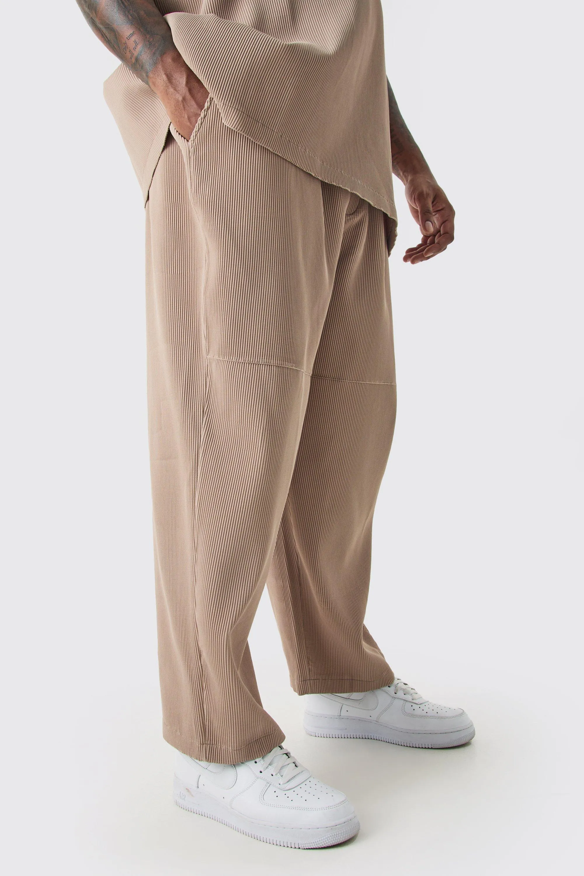 Grande taille - Pantalon court plissé