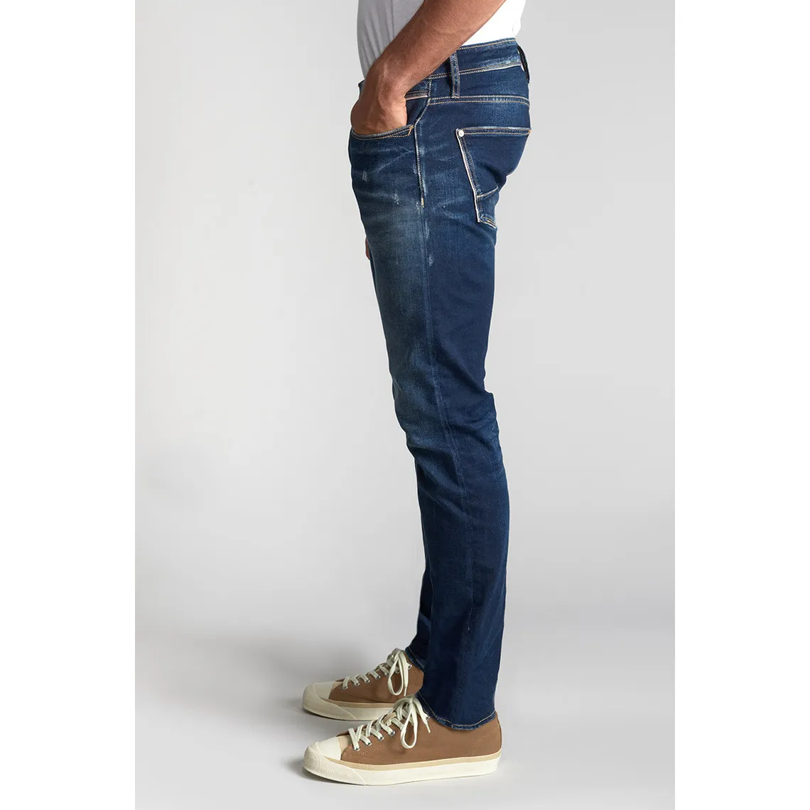 Jeans ajusté stretch 700/11, longueur 34 bleu Ryan | 3 Suisses