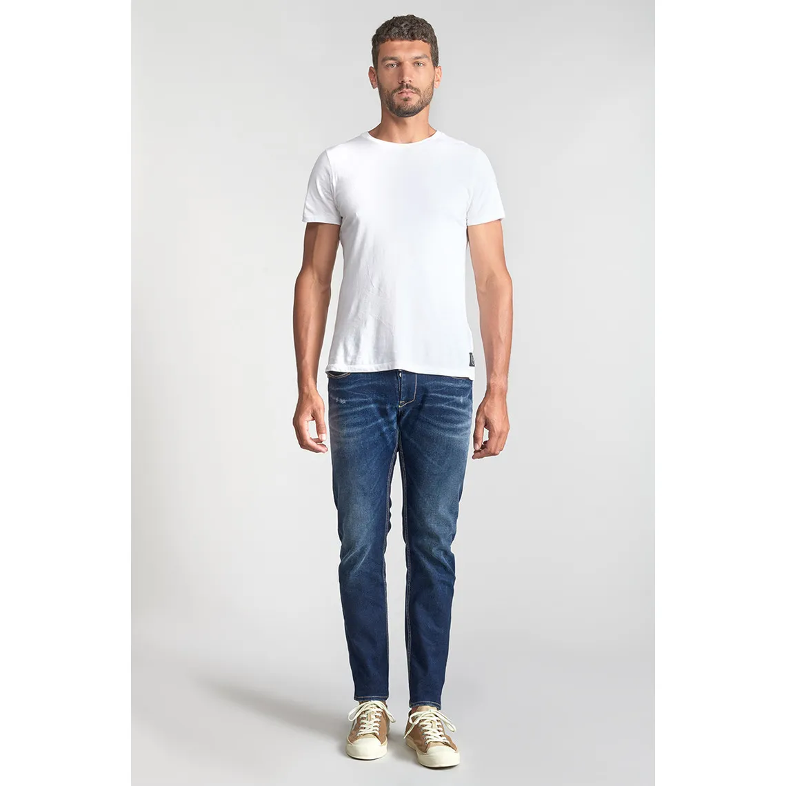 Jeans ajusté stretch 700/11, longueur 34 bleu Ryan | 3 Suisses