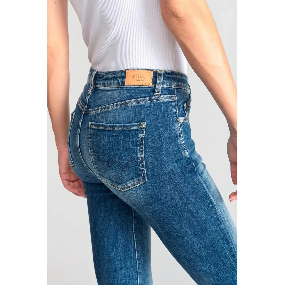 Jeans bootcut POWER bootcut, longueur 34 bleu en coton Gigi | 3 Suisses