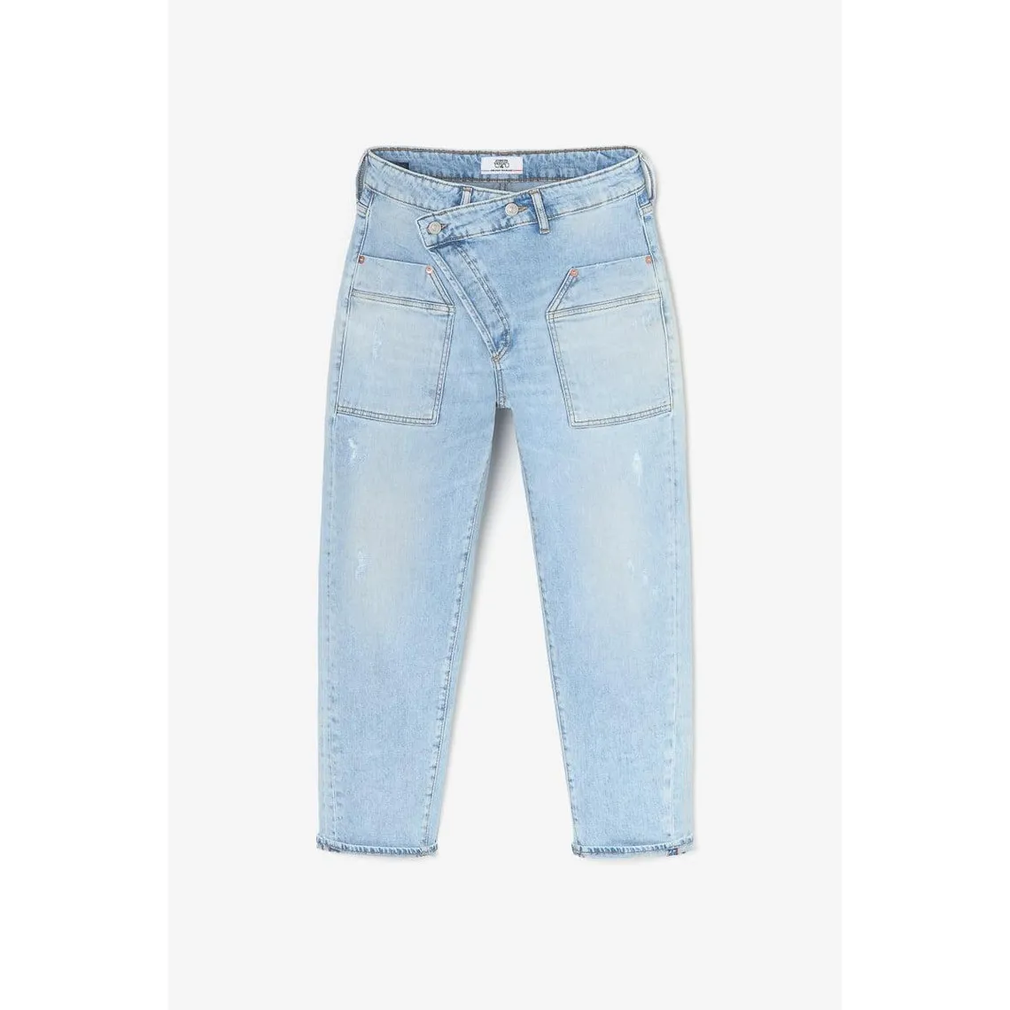 Jeans boyfit cosy, 7/8ème bleu en coton Ivy | 3 Suisses