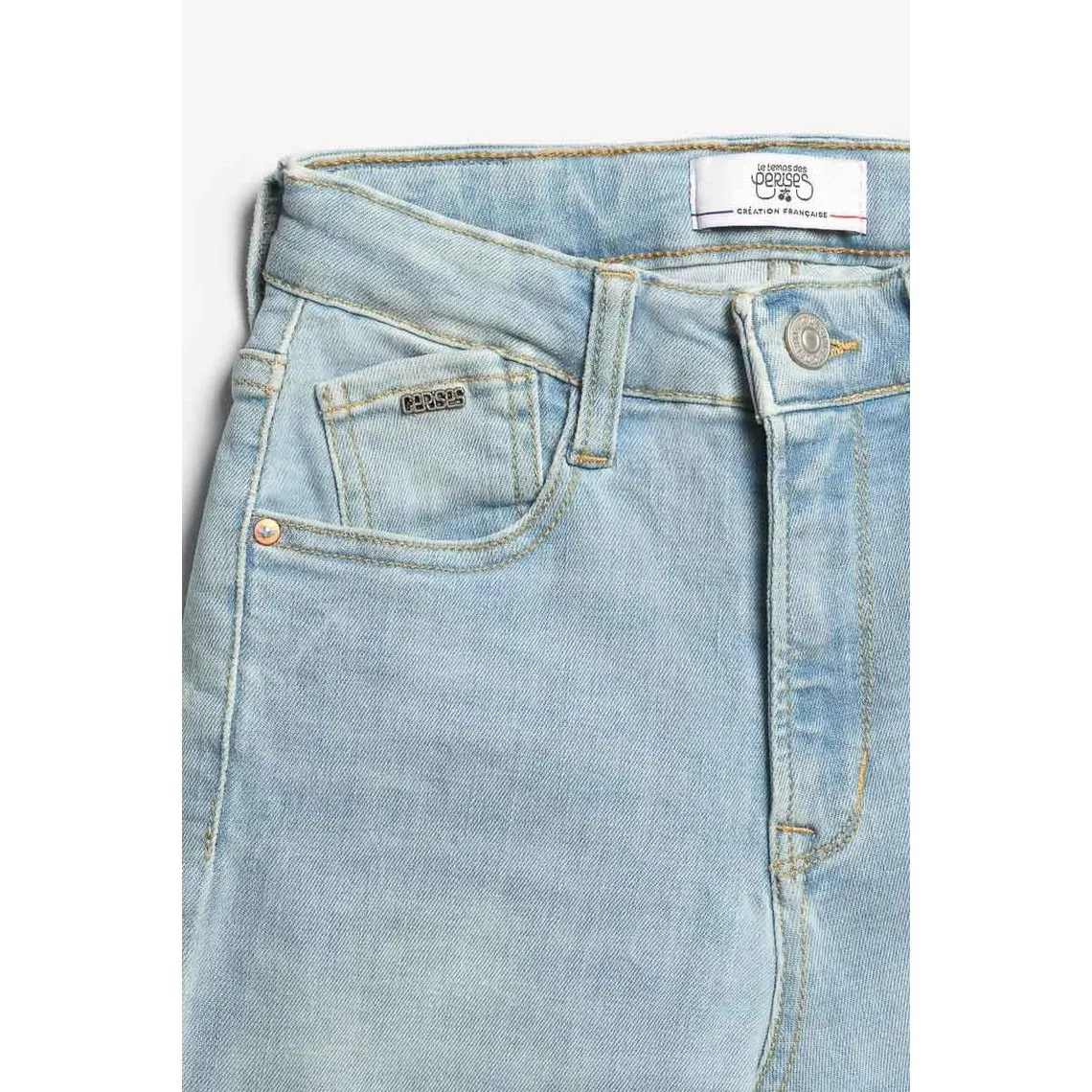 Jeans regular, droit 400/12, 7/8ème bleu en coton | 3 Suisses