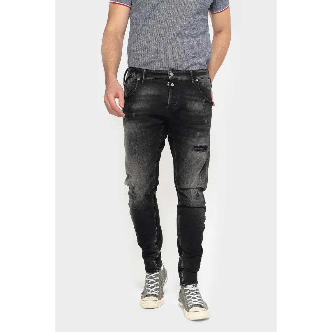 Jeans tapered 903, longueur 34 noir | 3 Suisses