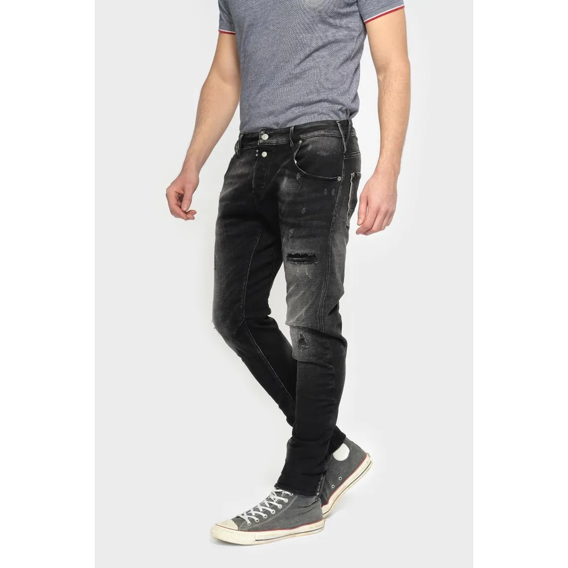 Jeans tapered 903, longueur 34 noir | 3 Suisses