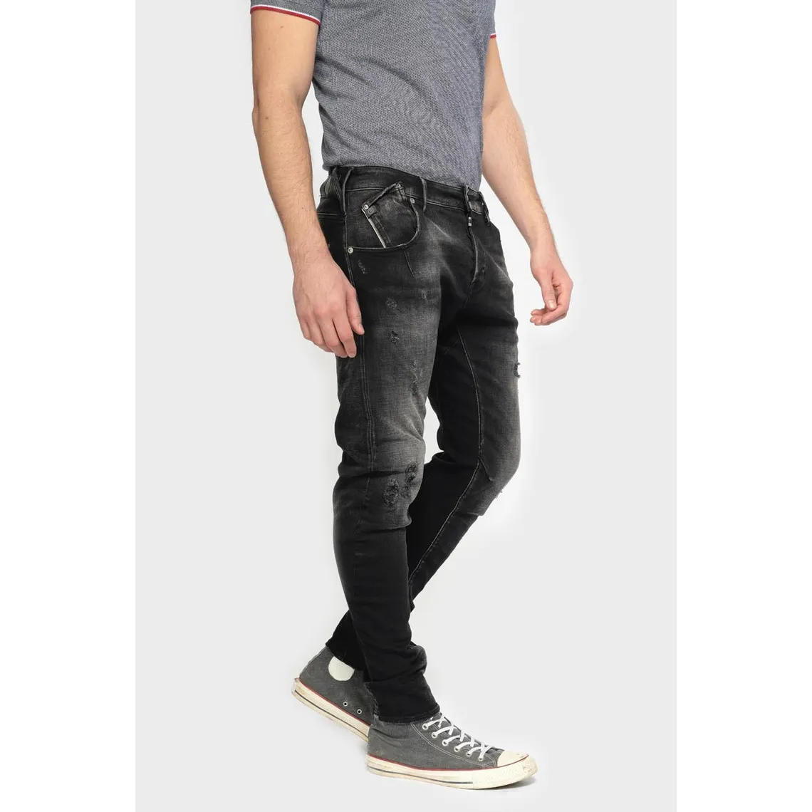 Jeans tapered 903, longueur 34 noir | 3 Suisses