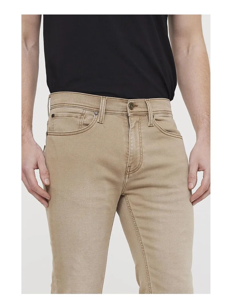 Lee Cooper - Pantalon coton straight LC122 - Beige argile