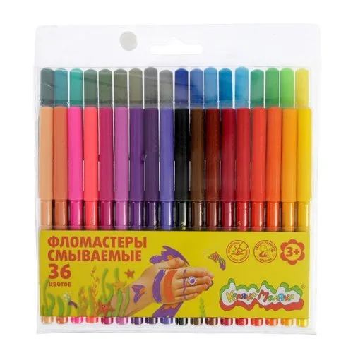 Marqueurs lavables de 36 couleurs" kalyaka-malyaka" crayola chemise livre propre cadeaux de noël 39  sku-275393