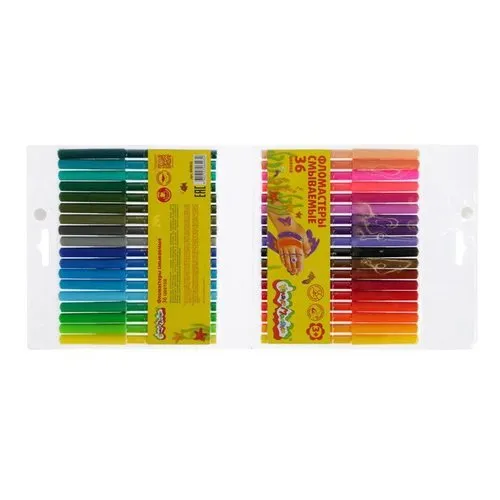 Marqueurs lavables de 36 couleurs" kalyaka-malyaka" crayola chemise livre propre cadeaux de noël 39  sku-275393