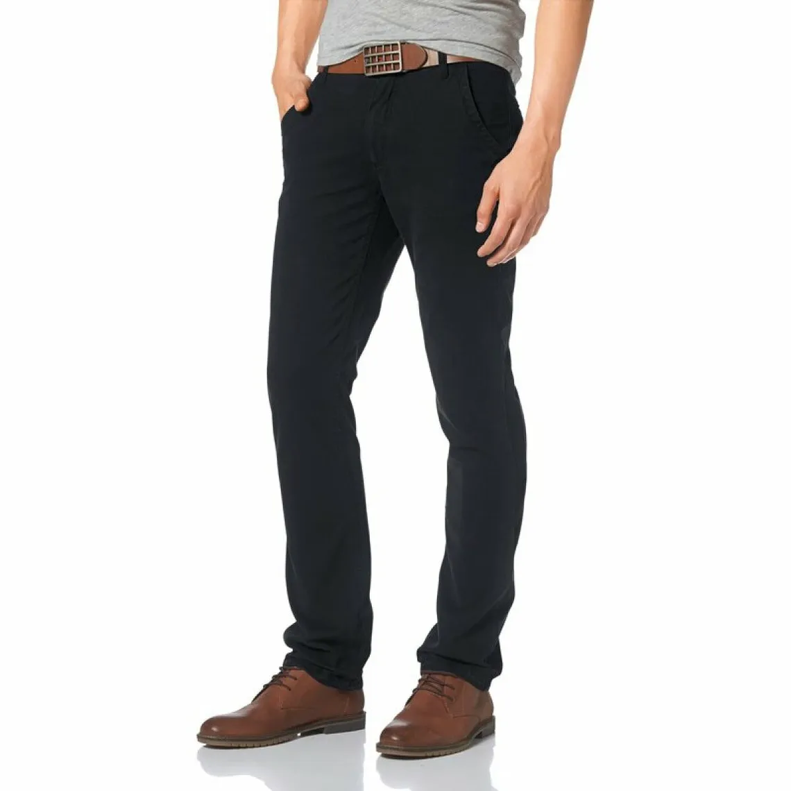 Pantalon chino homme John Devin - Noir en coton John Devin - Pantalon Homme sur MenCorner