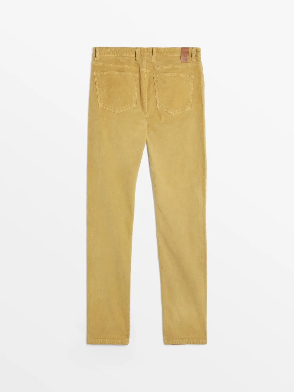 Pantalon Homme Velours Côtelé Jaune tbs