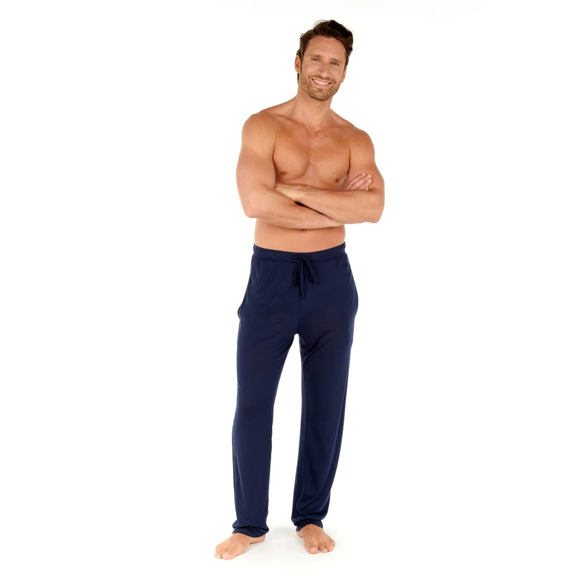 Pantalon marine en viscose | 3 Suisses