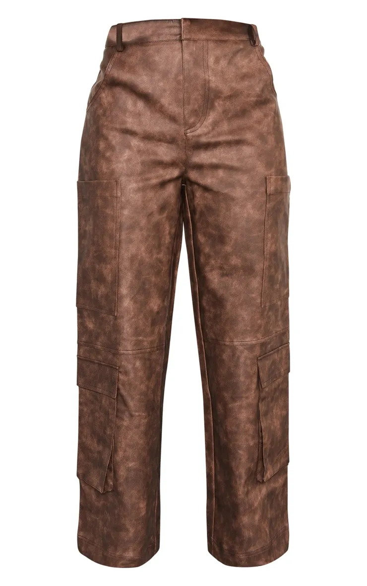 Petite Pantalon  marron délavé à détail poches