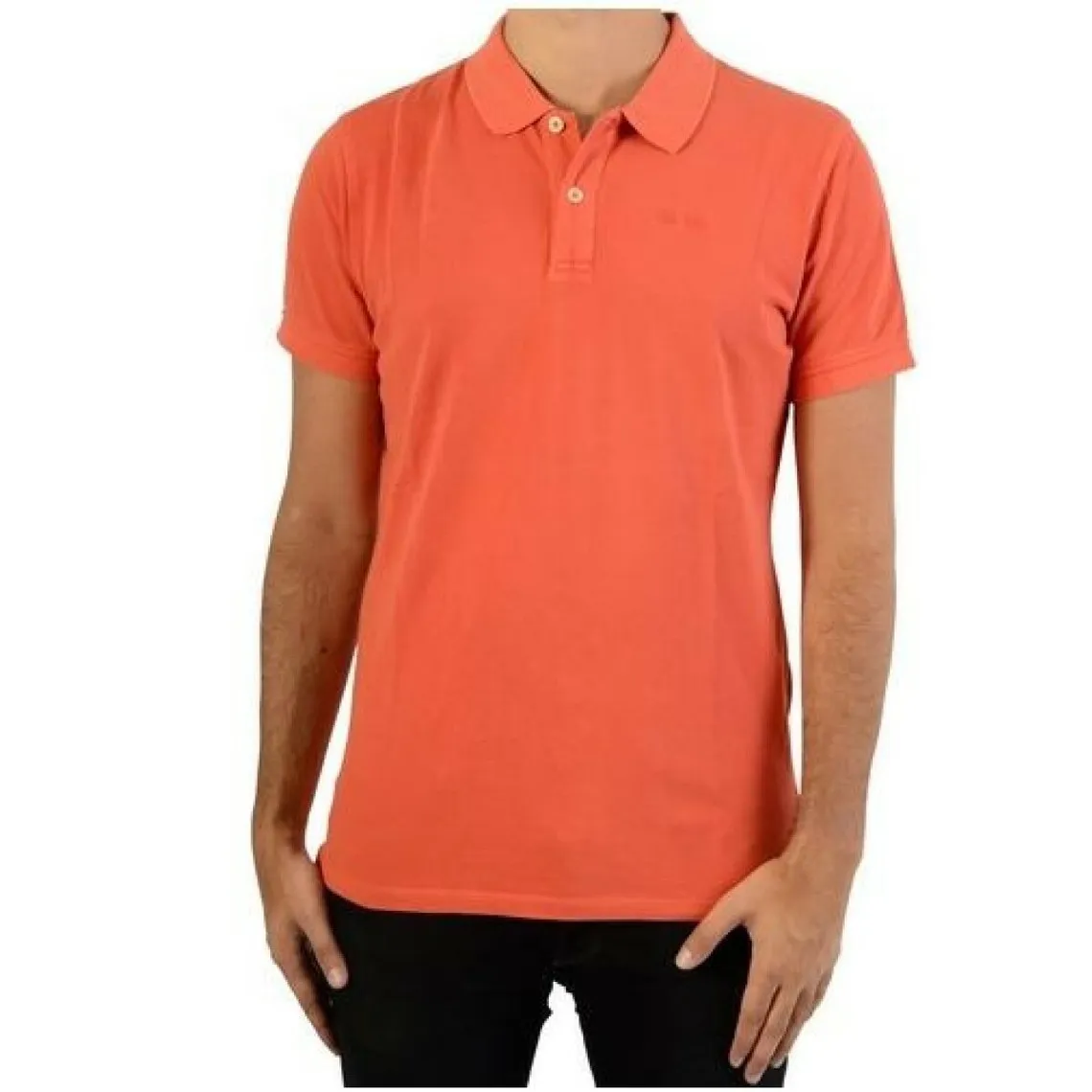 Polo manches courtes orange Pepe Jeans homme en coton | 3 Suisses