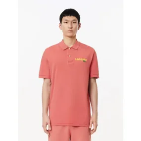 Polo uni logo rose orange homme - Lacoste | wimod