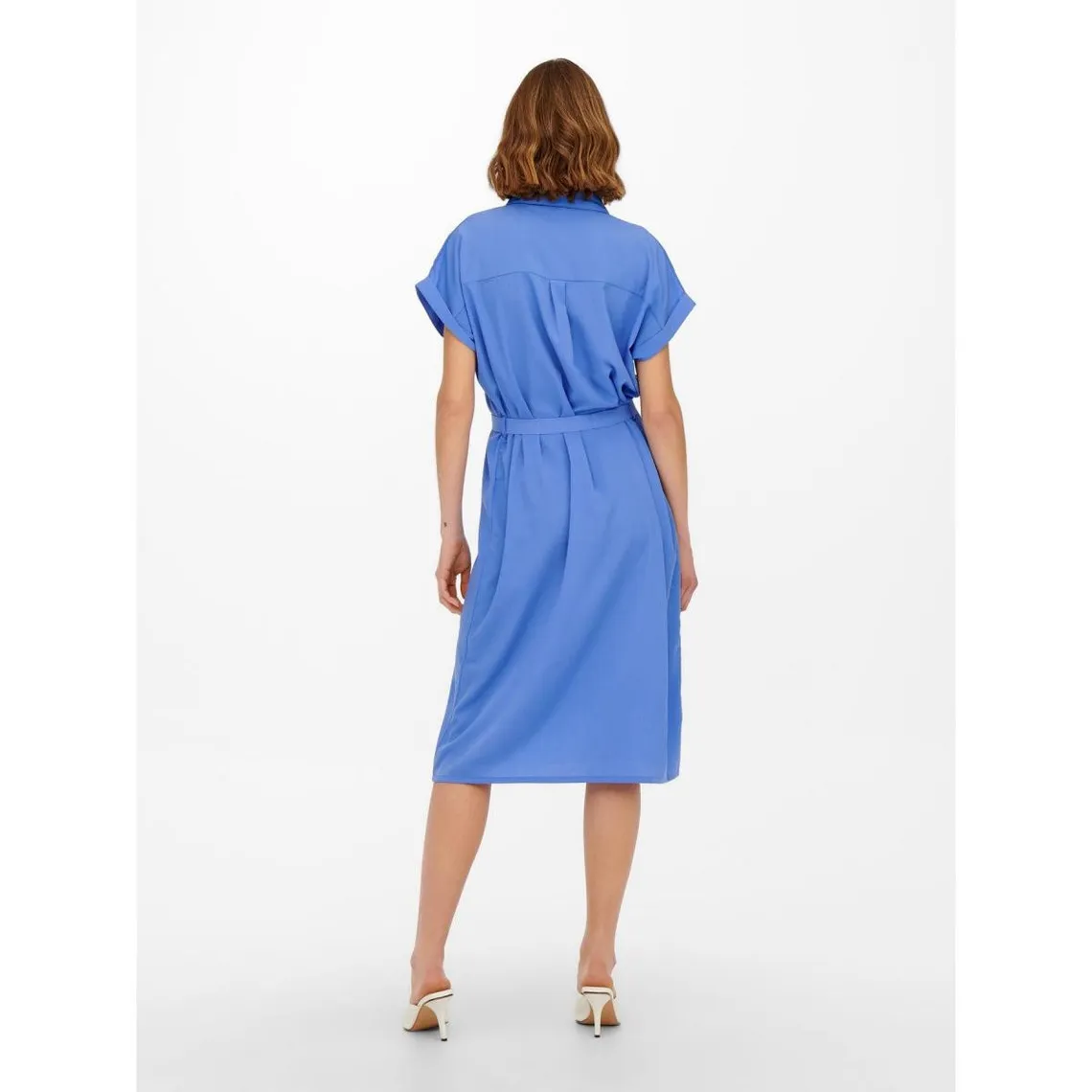 Robe chemise Manches courtes Au-dessus du genou Poignets repliés bleu Xia | 3 Suisses