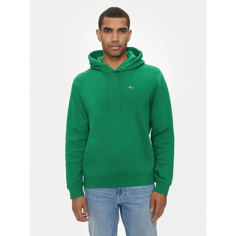 Sweat à capuche regular badge vert homme - Tommy Jeans | wimod