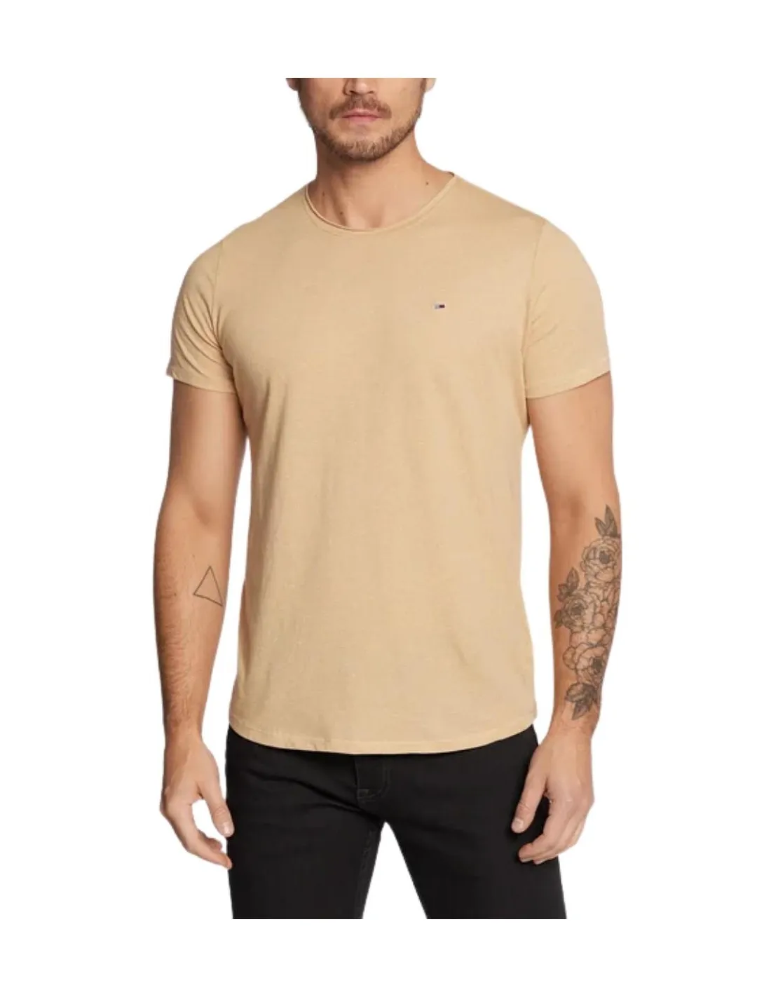 T Shirt chine Tommy Jeans Ref 58076 AB4 Beige