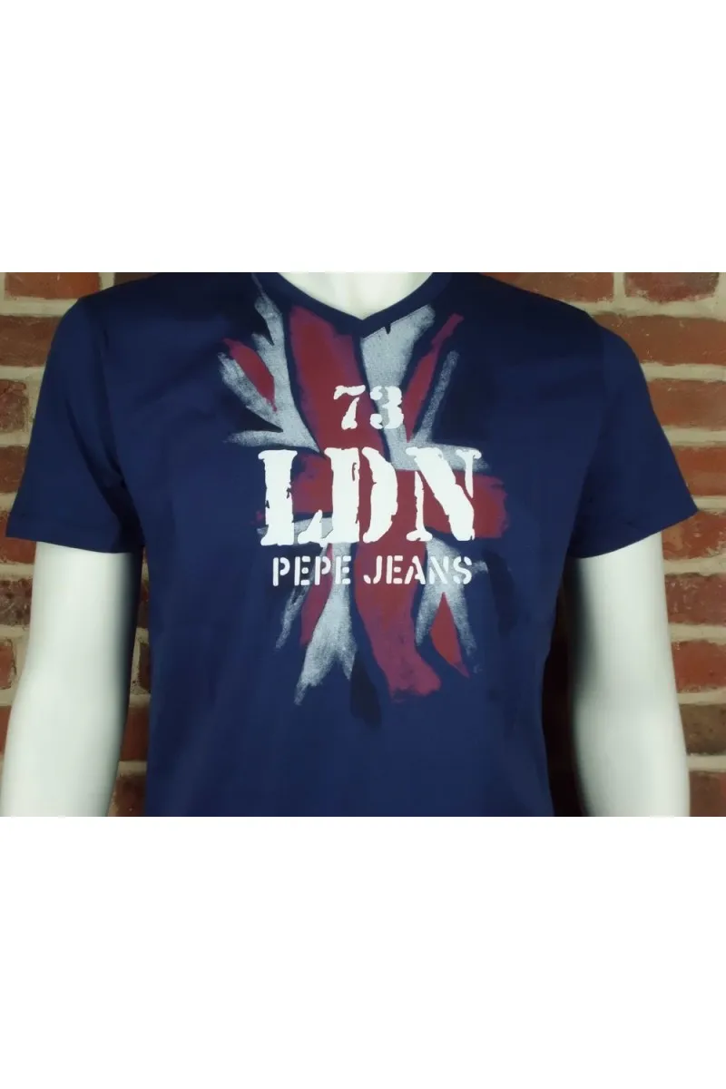 T shirt Pepe jeans homme manche courte PM501871 ALIX V Bleu