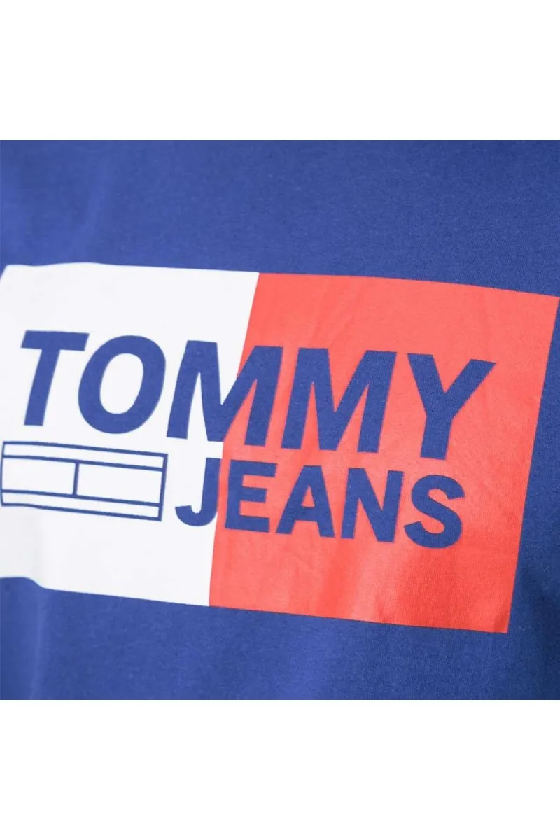 T shirt Tommy jeans homme essential split box DM0DM05549 bleu