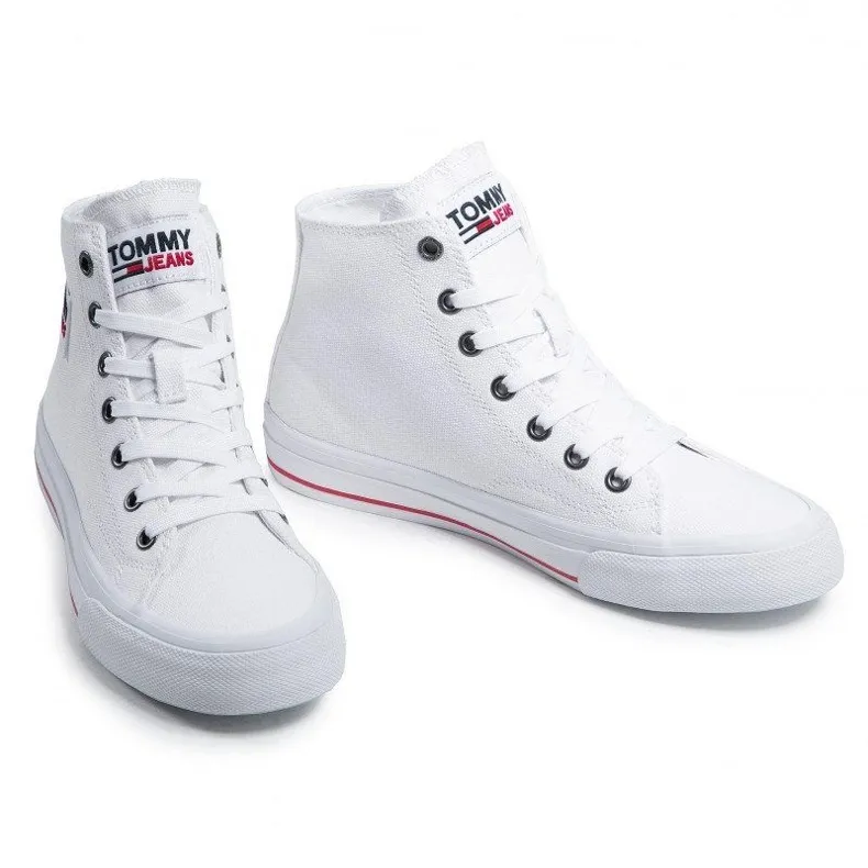 Tommy Hilfiger Chaussures Tommy Jeans Midcut Vulc M EN0EN01370-YBR blanche