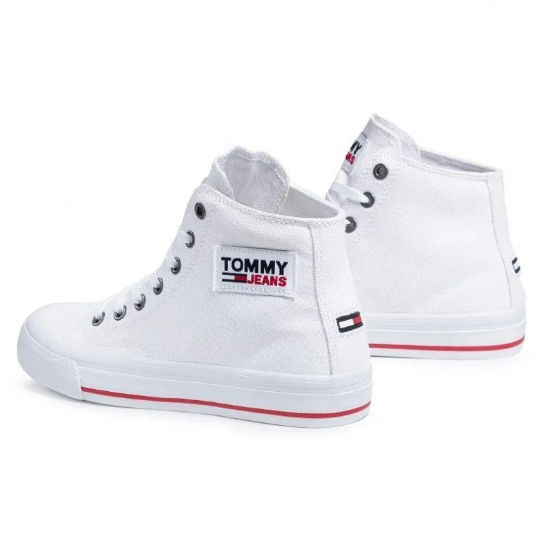 Tommy Hilfiger Chaussures Tommy Jeans Midcut Vulc M EN0EN01370-YBR blanche