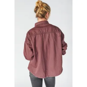 Veste Eliza en jeans lie de vin violet | 3 Suisses